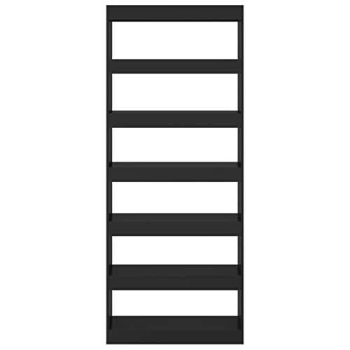 HEFZGDB Bücherregal/Raumteiler Schwarz 80x30x198 cm Holzwerkstoff Regal Küche Cd Regal Regale Mehrzweckschrank für Wohnbereich Büro Bibliothek Arbeitszimmer HEFZGDB Bücherregal/Raumteiler Schwarz 80x30x198 cm Holzwerkstoff Regal Küche Cd Regal Regale Mehrzweckschrank für Wohnbereich Büro Bibliothek Arbeitszimmer von HEFZGDB