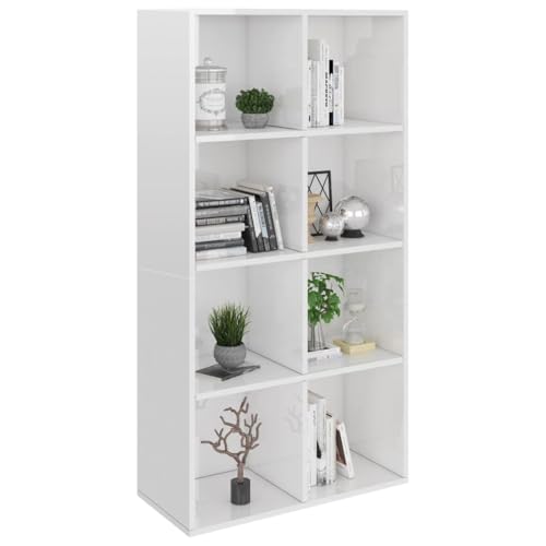 HEFZGDB Bücherregal/Sideboard Hochglanz-Weiß 66×30×130 cm Holzwerkstoff Vitrine Cd Regal Apothekerschrank Küche Küchenschrank für Wohnbereich Arbeitszimmer Büro Bibliothek HEFZGDB Bücherregal/Sideboard Hochglanz-Weiß 66×30×130 cm Holzwerkstoff Vitrine Cd Regal Apothekerschrank Küche Küchenschrank für Wohnbereich Arbeitszimmer Büro Bibliothek von HEFZGDB