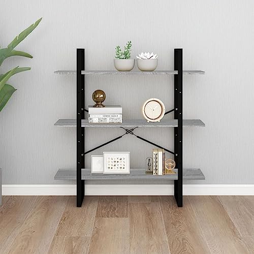 HEFZGDB Bücherregal Grau Sonoma 100x30x105 cm Holzwerkstoff Bücherwagen Cd Regal Regale Apothekerschrank Küche für Wohnbereich Arbeitszimmer Schlafzimmer Büro HEFZGDB Bücherregal Grau Sonoma 100x30x105 cm Holzwerkstoff Bücherwagen Cd Regal Regale Apothekerschrank Küche für Wohnbereich Arbeitszimmer Schlafzimmer Büro von HEFZGDB