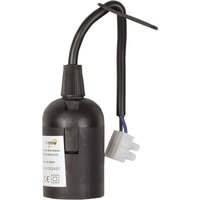 Lampenfassung E27 mit Kabel - Lampen Fassung schwarz mit max. 60 w - Renovierfassung für Deckenleuchte & Pendelleuchte - Deckenfassung Lampenkopf, von HEITECH