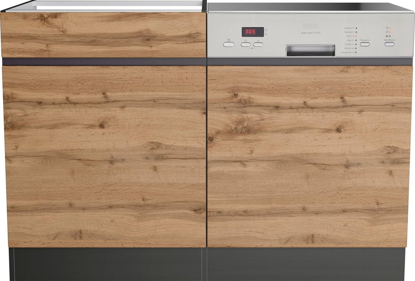 KOCHSTATION Spülenschrank KS-Riesa Breite 120 cm, MDF-Fronten von KOCHSTATION