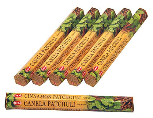 HEM Zimt Patchouli Räucherstäbchen 6 Packung von HEM