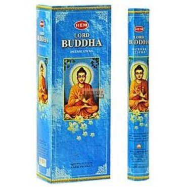 Hem "Lord Buddha" Räucherstäbchen, in sechseckiger Verpackung, 6 Packungen à 20 Stäbchen = 120 Stäbchen, von Makbros von HEM