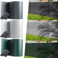 PVC Sichtschutzstreifen Doppelstabmatten Zaun Gartenzaun Sichtschutz Anthrazit PVC Sichtschutzfolie für Doppelstabmattenzaun.2x35m.Grau von HENGDA