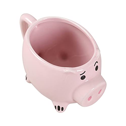 Schweine-Kaffeetasse, Keramik-Neuheits-Kaffeetasse, 3DTea-Becher, Wasser-Teetasse, Weithals-Piggy, Süße Wassertasse Mit Griff Für Zuhause, Café, Büro von HERCHR