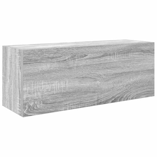 HETFTJN Badezimmermöbel Medizinschrank Badregal Badezimmer Regal - Bad-Wandschrank Grau Sonoma 80x25x30 cm Holzwerkstoff für Wohnzimmer Flur Badezimmer Küche HETFTJN Badezimmermöbel Medizinschrank Badregal Badezimmer Regal - Bad-Wandschrank Grau Sonoma 80x25x30 cm Holzwerkstoff für Wohnzimmer Flur Badezimmer Küche von HETFTJN