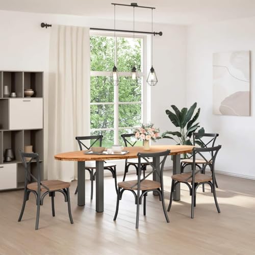 HETFTJN Kitchen Table Esstisch Klein Arbeitsplatte Küche Konferenztisch - Esstisch Hellbraun 240x100x74 cm Massivholz Eiche Oval für Küche Konferenzraum Wohnzimmer Esszimmer HETFTJN Kitchen Table Esstisch Klein Arbeitsplatte Küche Konferenztisch - Esstisch Hellbraun 240x100x74 cm Massivholz Eiche Oval für Küche Konferenzraum Wohnzimmer Esszimmer von HETFTJN