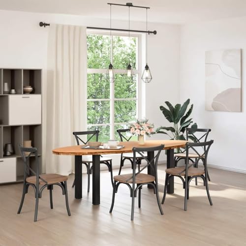 HETFTJN Kitchen Table Esstisch Klein Arbeitsplatte Küche Konferenztisch - Esstisch Hellbraun 240x100x74 cm Massivholz Eiche Oval für Küche Konferenzraum Wohnzimmer Esszimmer HETFTJN Kitchen Table Esstisch Klein Arbeitsplatte Küche Konferenztisch - Esstisch Hellbraun 240x100x74 cm Massivholz Eiche Oval für Küche Konferenzraum Wohnzimmer Esszimmer von HETFTJN