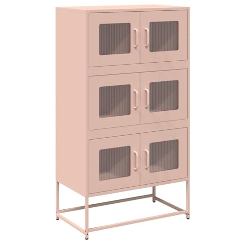 HETFTJN Landhausstil Möbel Kleiner Küchenschrank Flur Möbel Anrichte Sideboard - Highboard Rosa 68x39x123 cm Stahl für Flur Küche Schlafzimmer Outdoor HETFTJN Landhausstil Möbel Kleiner Küchenschrank Flur Möbel Anrichte Sideboard - Highboard Rosa 68x39x123 cm Stahl für Flur Küche Schlafzimmer Outdoor von HETFTJN