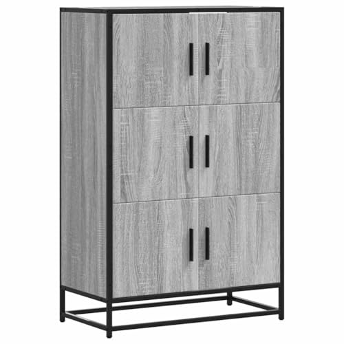 HETFTJN Landhausstil Möbel Küchenbuffet Buffetschrank Sideboard Wohnzimmer Küchenschränke - Highboard Grau Sonoma 68x35x106,5 cm Holzwerkstoff und Metall für Outdoor Wohnzimmer Büro Schlafzimmer HETFTJN Landhausstil Möbel Küchenbuffet Buffetschrank Sideboard Wohnzimmer Küchenschränke - Highboard Grau Sonoma 68x35x106,5 cm Holzwerkstoff und Metall für Outdoor Wohnzimmer Büro Schlafzimmer von HETFTJN