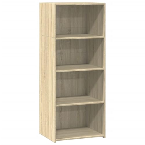 HETFTJN Landhausstil Möbel Vitrinenschrank Flur Möbel Anrichte Küche - Highboard Sonoma-Eiche 50x41x124 cm Holzwerkstoff für Flur Wohnzimmer Büro Schlafzimmer HETFTJN Landhausstil Möbel Vitrinenschrank Flur Möbel Anrichte Küche - Highboard Sonoma-Eiche 50x41x124 cm Holzwerkstoff für Flur Wohnzimmer Büro Schlafzimmer von HETFTJN