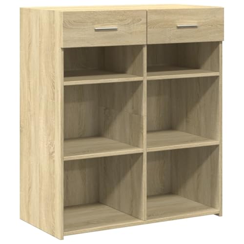 HETFTJN Landhausstil Möbel Vitrinenschrank Flur Möbel Anrichte Küche - Sideboard Sonoma-Eiche 80x42,5x93 cm Holzwerkstoff für Bad Küche Schlafzimmer Wohnzimmer HETFTJN Landhausstil Möbel Vitrinenschrank Flur Möbel Anrichte Küche - Sideboard Sonoma-Eiche 80x42,5x93 cm Holzwerkstoff für Bad Küche Schlafzimmer Wohnzimmer von HETFTJN