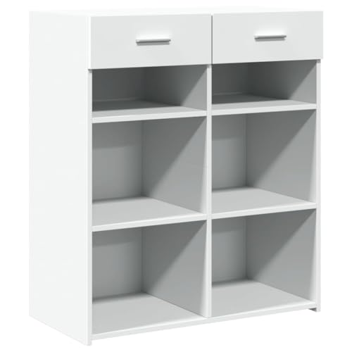 HETFTJN Landhausstil Möbel Vitrinenschrank Flur Möbel Anrichte Küche - Sideboard Weiß 80x42,5x93 cm Holzwerkstoff für Bad Küche Schlafzimmer Wohnzimmer HETFTJN Landhausstil Möbel Vitrinenschrank Flur Möbel Anrichte Küche - Sideboard Weiß 80x42,5x93 cm Holzwerkstoff für Bad Küche Schlafzimmer Wohnzimmer von HETFTJN