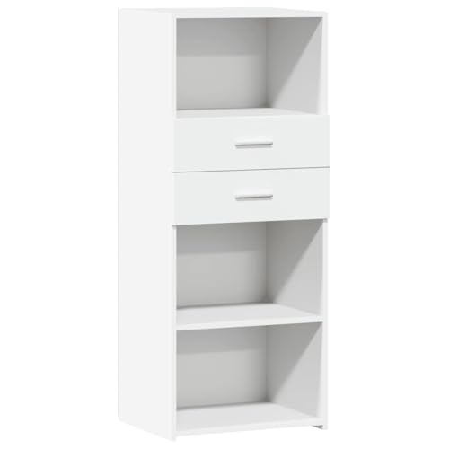 HETFTJN Landhausstil Möbel Vitrinenschrank Mehrzweckschrank Küchenschränke - Highboard Weiß 50x42,5x124 cm Holzwerkstoff für Schlafzimmer Bad Wohnzimmer Flur HETFTJN Landhausstil Möbel Vitrinenschrank Mehrzweckschrank Küchenschränke - Highboard Weiß 50x42,5x124 cm Holzwerkstoff für Schlafzimmer Bad Wohnzimmer Flur von HETFTJN