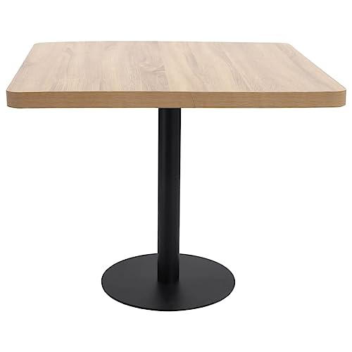 HETFTJN Pflanztisch Esstische Stehtisch Outdoor Office Desk - Bistrotisch Hellbraun 80x80 cm MDF für Konferenzraum Küche Büro Balkon von HETFTJN