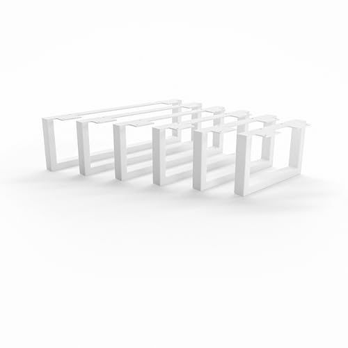 HEVVA 15 cm hohe Möbelfüße 20/25/30/35/40/45/50 cm | Graz | Möbelbeine, Schrankfüße, Sockelfuß für Schrank, Couch, Sofa, Bett oder Sideboard | (50 cm, 2er Set - Weiß/White) von HEVVA