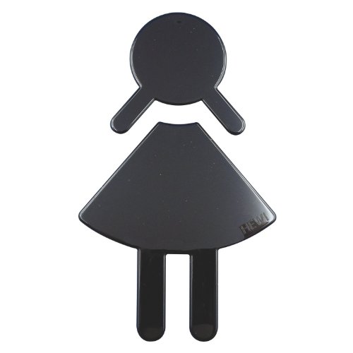 WC-Beschilderung "Frau" | Nylon | schwarz | Höhe: 150 mm | selbstklebend | 1 Stück von Hewi Heinrich Wilke