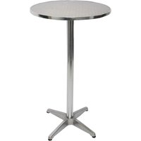 Alu-Stehtisch + Bistrotisch, höhenverstellbar 70/110cm, Ø=60cm klappbar - grey von HHG