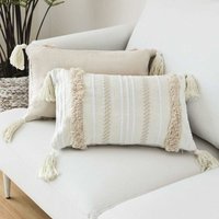 Kissenbezug Moderner geometrischer Kissenbezug Einfach gestrickter Sofa-Wohnzimmerdekor-Kissenbezug Beige - 30 50 cm Hiasdfls von HIASDFLS