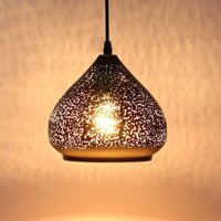 Hiasdfls - Pendelleuchte Schwarz und Gold Metall perforiert Design Kronleuchter Retro Vintage Industrial Indoor E27 für Wohnzimmer Schlafzimmer von HIASDFLS