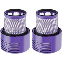 Hiasdfls - Satz von 2 waschbaren Filter für Dyson V10 SV12-Staubsauger mit Reinigungsbürste und Tuch, Dyson-Ersatzfilter für V12-Serie SV12, Ersatz von HIASDFLS