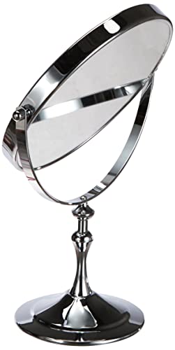 HIMRY Designed Kosmetik Spiegel/Kosmetikspiegel, 8 inch, 360° drehbar. 2 Spiegel: normal und 10 - Fach Vergrößerung, 17,5 cm ø, verchromten, KXD3105-10x von HIMRY