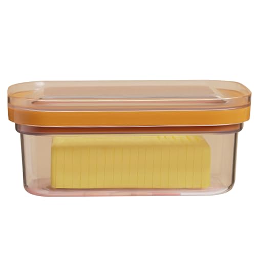 Butterschneide- und Aufbewahrungsbox, Material Butterschneider, Behälter, Butterdose mit Deckel für Kühlschrank, Butteraufbewahrung und Schneidelösung von HIOPOIUYT