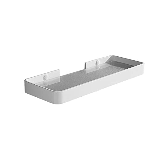 HJBFVXV Abtropfhalter für die Küche 2. 5 cm 35 cm 45 cm. Glasregal, quadratisches Badezimmer Glasregale, weißes Badezimmerregal Aluminium-Duschraum-Rack, kosmetisches Regal (Color : White, Size : 35 von HJBFVXV
