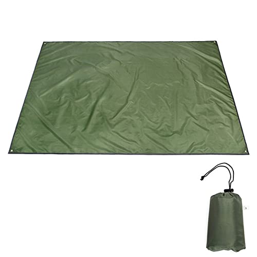 HJBFVXV Stranddecken Outdoor Camping Mat Pad Waterproof Double Sided Picnic Tent Blanket Foldable Beach Mat Ground Sheet Tarp Mats(Color:Army Green) von HJBFVXV