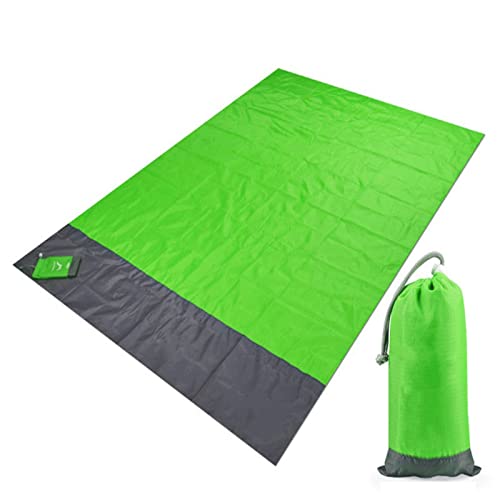 HJBFVXV Stranddecken Picnic Waterproof Beach Mat Sand Free Blanket Camping Outdoor Picknick Tent Folding Cover Bedding(Color:Green,Size:200x140cm) von HJBFVXV