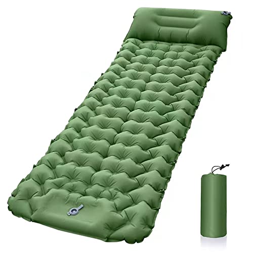 HJBFVXV Stranddecken Ultraleichte Camping Luftmatratze Isomatte Aufblasbares Bett Strand Picknickmatte Nylon Campingzelt Luftkissen(Color:Green) von HJBFVXV