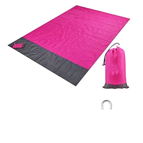 HJBFVXV Stranddecken wasserdichte Taschen-Stranddecke, Faltbare Campingmatte, tragbare, leichte Matte, Outdoor-Picknickmatte, Sand-Strandmatte von HJBFVXV