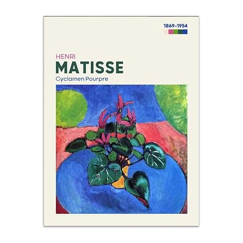 HJIJOAQ Henri Matisse Wall Art Cyclamen Pourpre Posters and Prints Abstract Canvas Painting Nordic Posters for Living Room Decor Pictures 20×30cm No Frame von HJIJOAQ