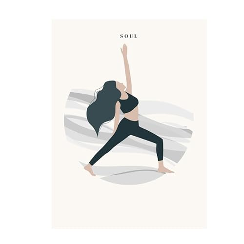 HKAHF AJWUQ Yoga Enthusiast Wandkunst Heilung Leinwand Malerei Seele Bilder Boho Drucke Nordische Poster für Wohnzimmer Inneneinrichtung 20×30cmx1 Kein Rahmen von HKAHF AJWUQ