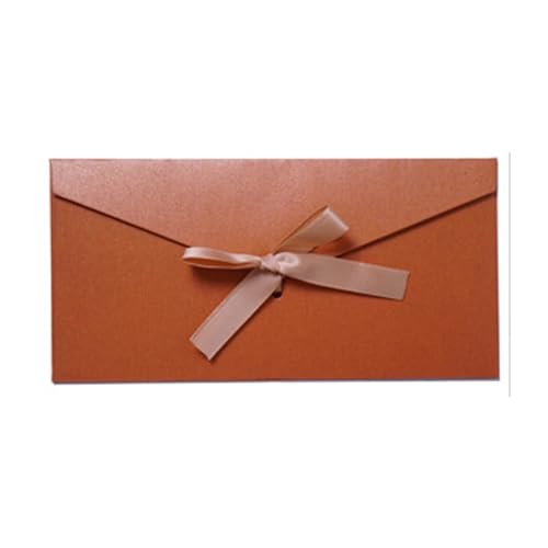 Hochzeitseinladungen Karte 10 Stück Vintage schillernde Papierumschläge for Briefe, Versandtaschen-Set, Kraft-Briefumschläge for Hochzeitseinladungen, Geschenkpostkarten (Color : Long-copper) von HKYBCF
