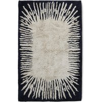 HKliving - Monochrome Badematte, 75 x 120 cm, schwarz / weiß von HKliving