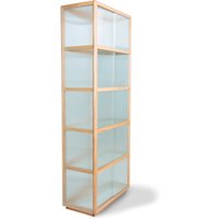 HKliving - Vitrine aus Holz mit geripptem Glas, natur von HKliving