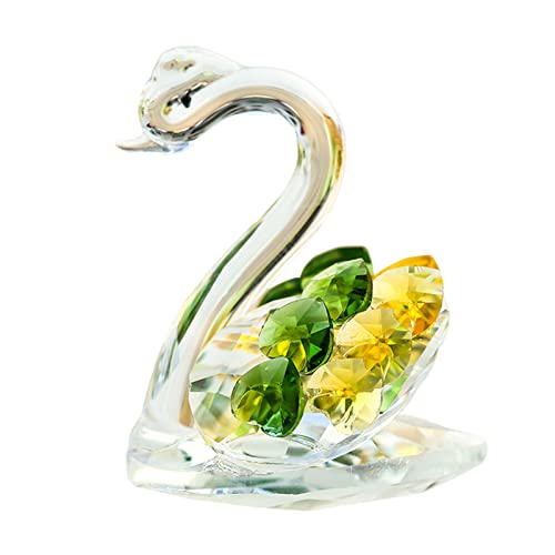 HLJS Schwan Deko Glas Kristall Schwan Deko Cute Crystal Swans Kristallfiguren Glasfiguren FüR Weihnachten Party Dekoration SammlerstüCk Oder Geschenk (C) von HLJS