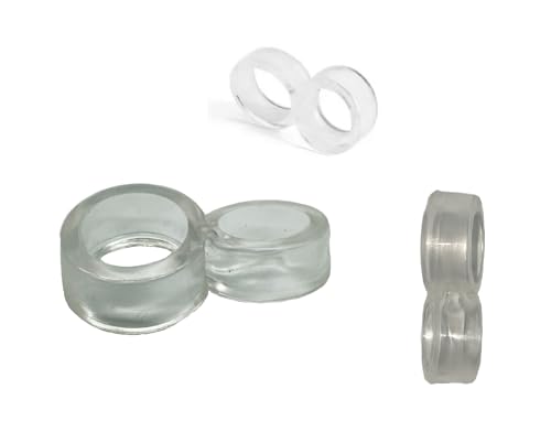 16 Stück HMH-Shop Türklinkenpuffer Ø 15,5 und 17,5mm Türstopper Klinke Gummi transparent Türgriff Schutz flexibel Stopper für Türklinke oder Fenstergriff von HMH