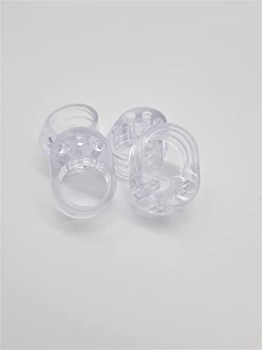 4 Stück HMH-Shop Türstopper Klinke Ø 16,5mm Türklinkenpuffer Gummi transparent Türgriff Schutz flexibel Stopper für Türklinke oder Fenstergriff Fensterstopper von HMH