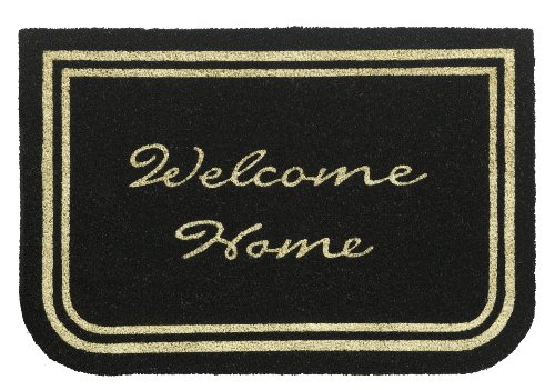 HMT 147002 Fußmatte Welcome Home, Kokosfaser, 60 x 80 cm, Schwarz von HMT