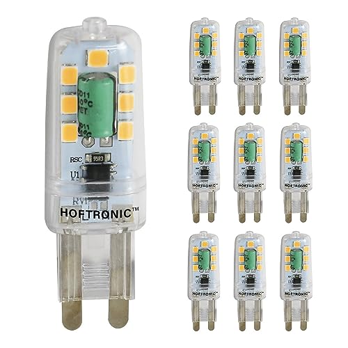 HOFTRONIC 10x G9 LED Leuchtmittel - 2,2 Watt 200 Lumen - 2700K Warmweiß - 230V - Ersetzt 22 Watt - T4 Halogen - G9 LED Glühbirnen - G9 Fassung leuchten von HOFTRONIC