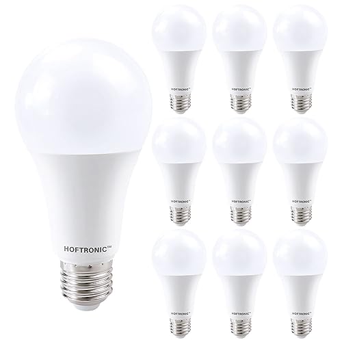 HOFTRONIC - 10x LED E27 Glühbirne - 15 Watt 1521 Lumen - 2700K Warmweiß - LED Lampen E27 Große Fassung - Ersetzt 60 Watt - LED Leuchtmittel E27 - A60 LED Birnen E27 von HOFTRONIC