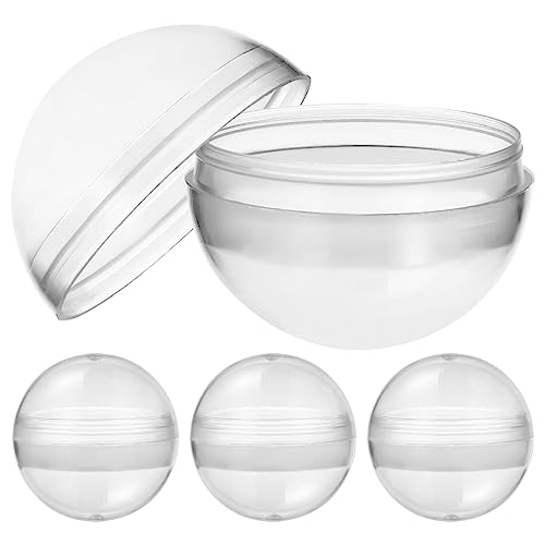 HOLIDYOYO 100 Stück Befüllbare Kapseln Transparente Kugeln Kugeln Kugelkapseln Kugeln Gedrehte Kugeln Runde Greifbälle Klauenmaschinen 32 Mm Preise Kunststoffbehälter von HOLIDYOYO