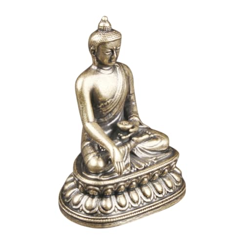 HOLIDYOYO Mini-Buddha-Statue Aus Messing Antike Mini-Shakyamuni-Buddha-Statue Ornamente Meditation Sitzende Pose Kleine Taschen-Buddha-Statue Figur Heim- Und Bürodekoration von HOLIDYOYO