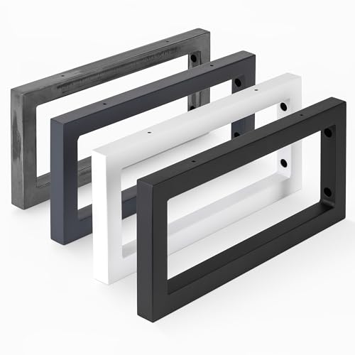HOLZBRINK 2 Stück Wandkonsole Schwarz für Waschtisch, 450x150 mm, Design und stabil Waschtischhalterung, Handtuchhalter von HOLZBRINK