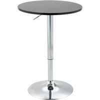 Bartisch modern rund Esstisch 360° Drehtisch Bistrotisch höhenverstellbar Stahl Schwarz Ø61 x 70-90 cm - Schwarz - Homcom von HOMCOM