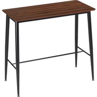 HOMCOM Bartisch  Tresentisch mit robustem Metallgestell, Bartheke im Industriedesign, für Küche/Esszimmer, Walnuss, 118x58x108cm  Aosom.de von HOMCOM