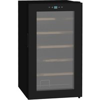 HOMCOM Weinkühlschrank, 65 L Getränkekühlschrank für 24 Flaschen, Flaschenkühlschrank, Weinklimaschrank mit Innenbeleuchtung, 5-20°C, Touch, Schwarz von HOMCOM