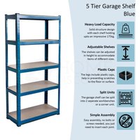 5-stöckige Garage Regal Einheit große Heavy Duty Lagerung Regal ohne Schrauben Rack, blau von HOME DISCOUNT